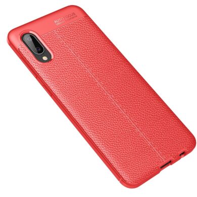 Защитный чехол Deexe Leather Cover для Samsung Galaxy A02 (A022) - Red