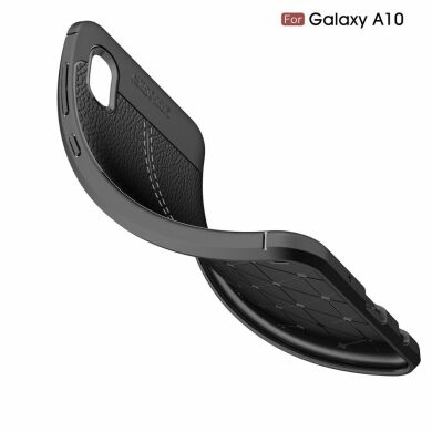 Защитный чехол Deexe Leather Cover для Samsung Galaxy A10 (A105) - Red