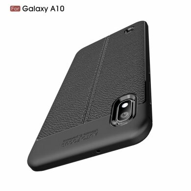 Защитный чехол Deexe Leather Cover для Samsung Galaxy A10 (A105) - Black