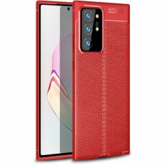 Защитный чехол Deexe Leather Cover для Samsung Galaxy Note 20 Ultra (N985) - Red