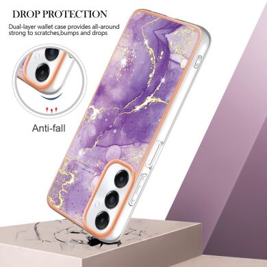 Защитный чехол Deexe Marble Style для Samsung Galaxy A05s (A057) - Light Purple
