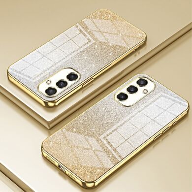 Защитный чехол Deexe Sparkles Cover для Samsung Galaxy S24 Plus - Gold