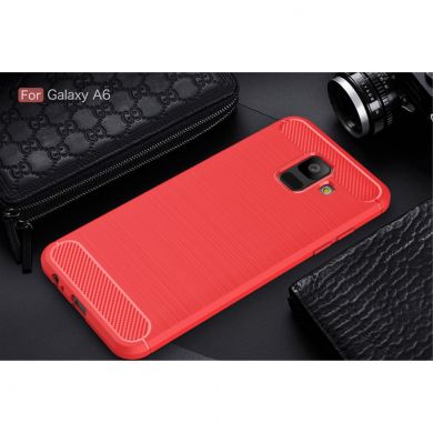 Защитный чехол UniCase Carbon для Samsung Galaxy A6 2018 (A600) - Red