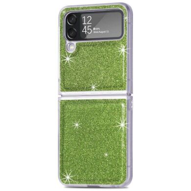 Защитный чехол Deexe Glitter Case для Samsung Galaxy Flip 4 - Green