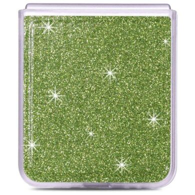 Защитный чехол Deexe Glitter Case для Samsung Galaxy Flip 4 - Green