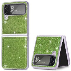 Захисний чохол Deexe Glitter Case для Samsung Galaxy Flip 4 - Green