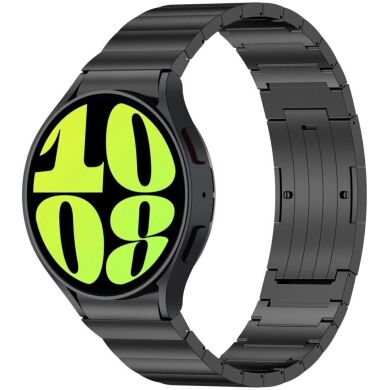 Ремешок Deexe Titanium Steel для Samsung Galaxy Watch 4 / 4 Classic / 5 / 5 Pro / 6 / 6 Classic - Black