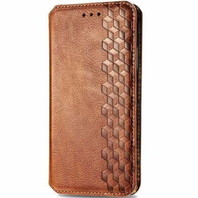 Чехол Deexe Rhombus Wallet для Samsung Galaxy A35 (A356) - Brown