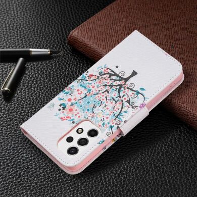 Чехол-книжка Deexe Color Wallet для Samsung Galaxy A53 (A536) - Flower Tree