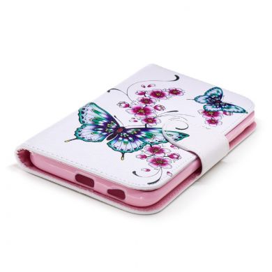 Чехол-книжка Deexe Color Wallet для Samsung Galaxy J4 2018 (J400) - Butterfly in Flowers D