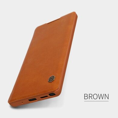 Чехол-книжка NILLKIN Qin Series для Samsung Galaxy Note 10+ (N975) - Brown