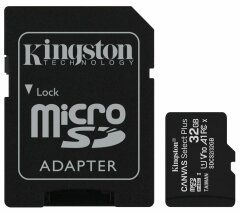Карта памяти Kingston microSDHC 32GB Canvas Select Plus C10 UHS-I R100MB/s + адаптер - Black