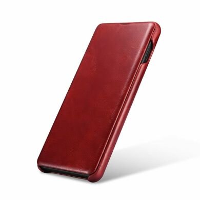 Кожаный чехол ICARER Slim Flip для Samsung Galaxy S10 Plus (G975) - Red
