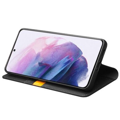 Кожаный чехол QIALINO Wallet Case для Samsung Galaxy S21 (G991) - Black
