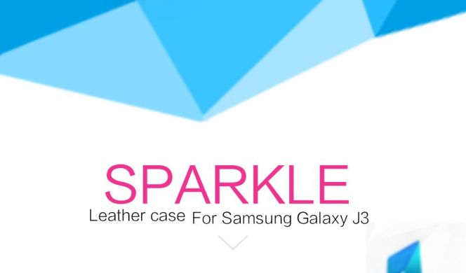 Чехол-книжка NILLKIN Sparkle Series для Samsung Galaxy J3 2016 (J320) - Black