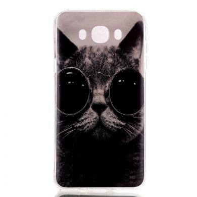 Силиконовая накладка Deexe Life Style для Samsung Galaxy J5 2016 (J510) - Cool Cat