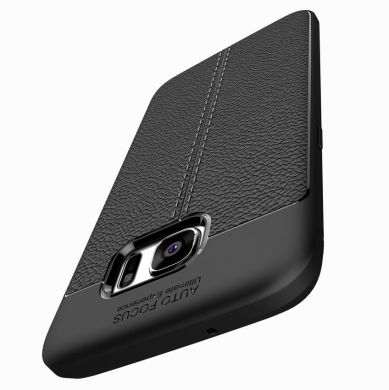 Захисний чохол Deexe Leather Cover для Samsung Galaxy S7 edge (G935), Темно-синій