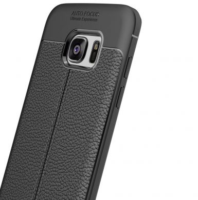 Защитный чехол Deexe Leather Cover для Samsung Galaxy S7 edge (G935) - Dark Blue