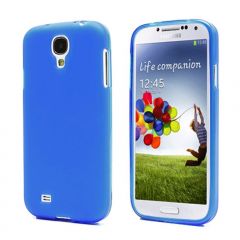 Силиконовая накладка Deexe Frosted Case для Samsung Galaxy S4 (i9500) - Blue