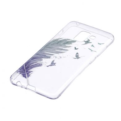 Силиконовый (TPU) чехол Deexe Pretty Glossy для Samsung Galaxy A8 (A530) - Feather