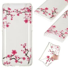 Силиконовый (TPU) чехол Deexe Pretty Glossy для Samsung Galaxy A80 (A805) - Pink Flowers