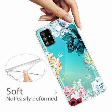 Силиконовый (TPU) чехол Deexe Pretty Glossy для Samsung Galaxy S20 Plus (G985) - Colorful Flowers