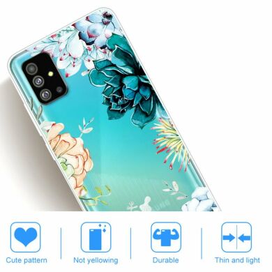 Силиконовый (TPU) чехол Deexe Pretty Glossy для Samsung Galaxy S20 Plus (G985) - Colorful Flowers