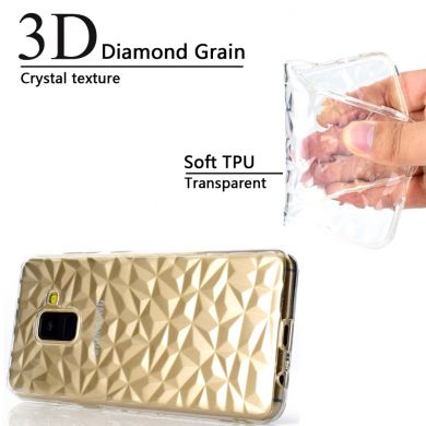 Силиконовый (TPU) чехол UniCase 3D Diamond Grain для Samsung Galaxy A8+ (A730) - Grey
