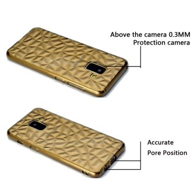 Силиконовый (TPU) чехол UniCase 3D Diamond Grain для Samsung Galaxy A8+ (A730) - Transparent