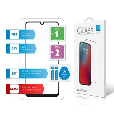 Защитное стекло ACCLAB Full Glue для Samsung Galaxy M22 (M225) - Black