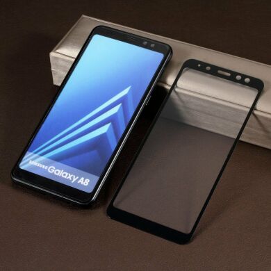 Защитное стекло Deexe Full Glue Coverage для Samsung Galaxy A8 (A530) - Black