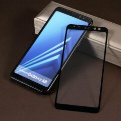 Защитное стекло Deexe Full Glue Coverage для Samsung Galaxy A8 (A530) - Black