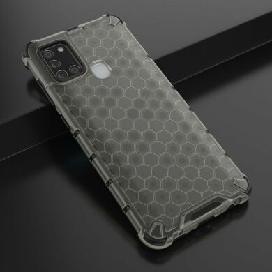 Защитный чехол Deexe Honeycomb Series для Samsung Galaxy A21s (A217) - Black
