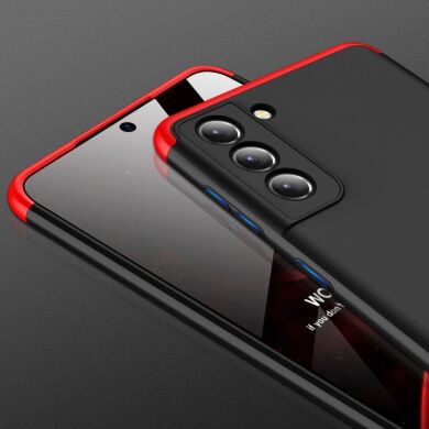 Захисний чохол GKK Double Dip Case для Samsung Galaxy S21 (G991) - Black / Red