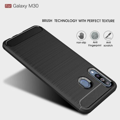 Защитный чехол UniCase Carbon для Samsung Galaxy M30 (M305) / A40s (A407) - Black
