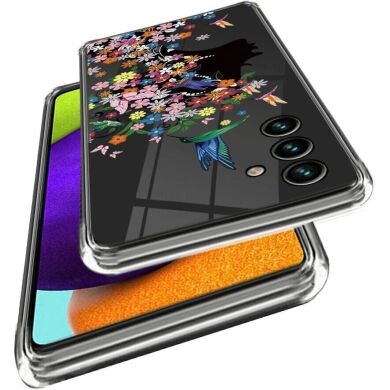 Силиконовый (TPU) чехол Deexe Pretty Glossy для Samsung Galaxy A25 (A256) - Flower Fairy
