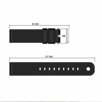 Ремешок UniCase Soft Texture для часов с шириной крепления 20 мм - Black
