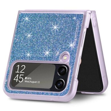 Защитный чехол Deexe Glitter Case для Samsung Galaxy Flip 4 - Blue