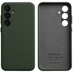 Шкіряний чохол MELKCO Classic Case для Samsung Galaxy S24 (S921) - Green