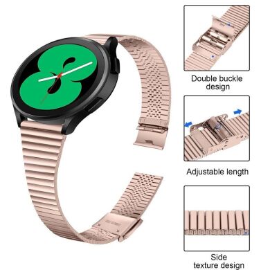 Ремешок Deexe Metal Bracelet для часов с шириной крепления 20мм - Rose Gold