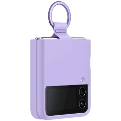 Защитный чехол Silicone Cover with Ring для Samsung Galaxy Flip 4 (EF-PF721TVEGUA) - Lavender