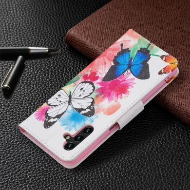 Чехол-книжка Deexe Color Wallet для Samsung Galaxy A13 5G (A136) / A04s (A047) - Two Butterflies