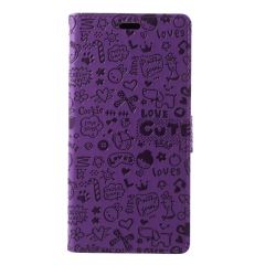 Чехол-книжка UniCase Graffiti Pattern для Samsung Galaxy A6+ 2018 (A605) - Purple