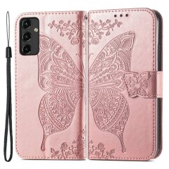Чехол UniCase Butterfly Pattern для Samsung Galaxy A14 (А145) - Rose Gold
