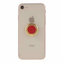 Кольцо-держатель для смартфона Deexe Plaid Series - Red