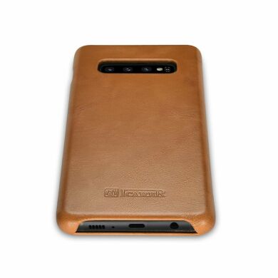 Кожаный чехол ICARER Slim Flip для Samsung Galaxy S10 Plus (G975) - Brown