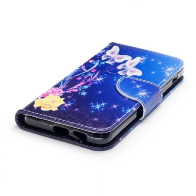 Чехол-книжка Deexe Color Wallet для Samsung Galaxy A8 2018 (A530) - Butterfly in Flowers