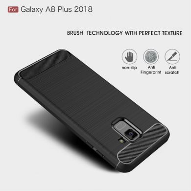 Защитный чехол UniCase Carbon для Samsung Galaxy A8+ 2018 (A730) - Red