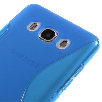Силиконовый чехол Deexe S Line для Samsung Galaxy J5 2016 (J510) - Blue