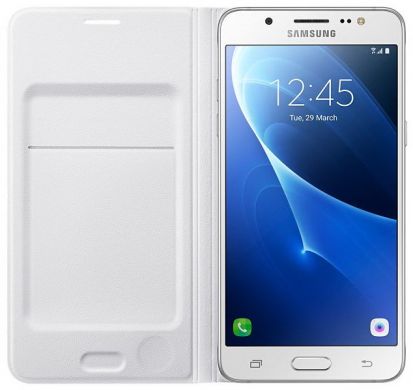 Чехол Flip Wallet для Samsung Galaxy J7 2016 (J710) EF-WJ710P - White